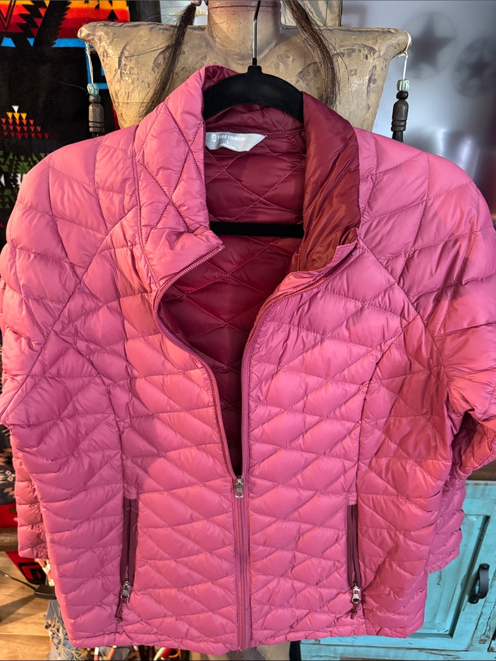 Free Country Lightweight Quilted Pink Jacket